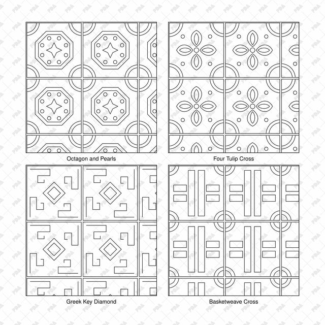 Illustrator Pattern Library - Painted Tiles - Post Digital Architecture — Free and Affordable Resources for Architects