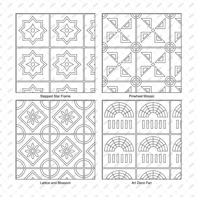 Illustrator Pattern Library - Painted Tiles - Post Digital Architecture — Free and Affordable Resources for Architects