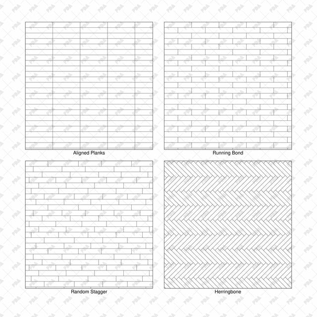 Illustrator Pattern Library - Parquet - 16 Vector Swatches