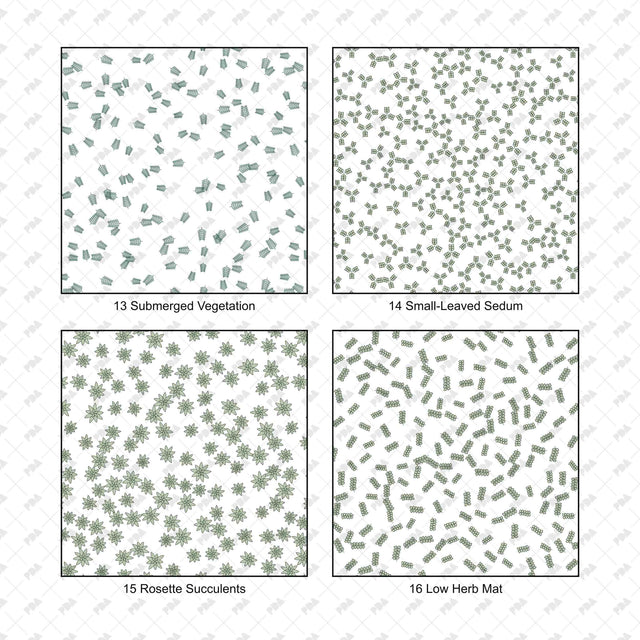 Illustrator Pattern Library - Rain Gardens, Wetlands & Green Roofs - Post Digital Architecture — Free and Affordable Resources for Architects