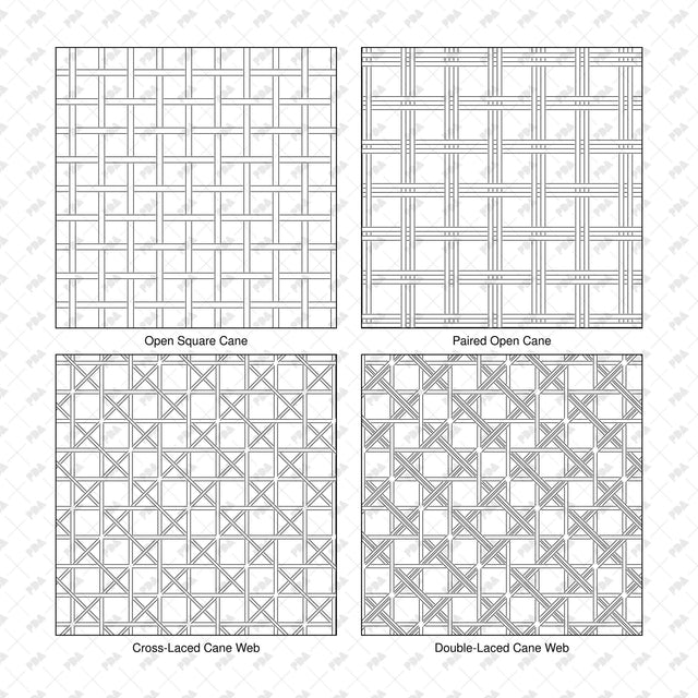 Illustrator Pattern Library - Rattan Cane and Wicker Weaves