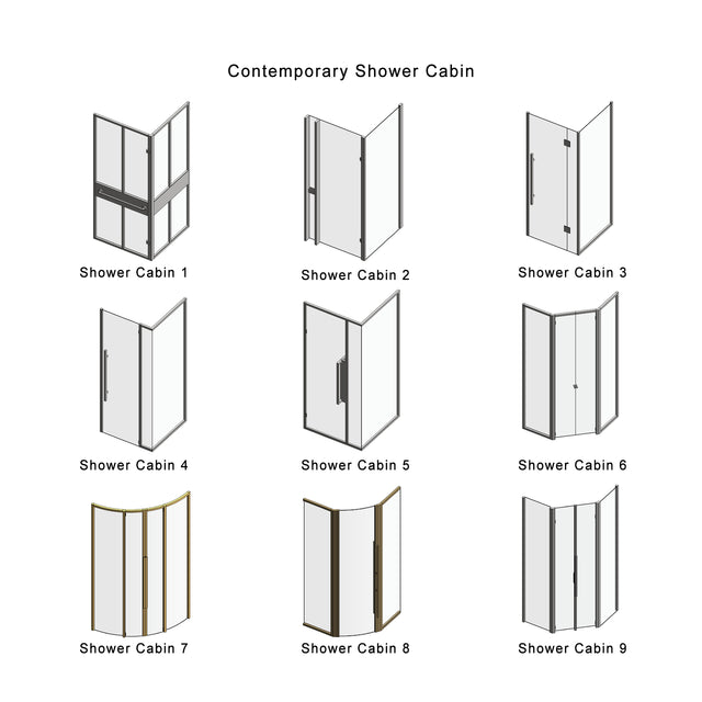 Revit Family - Shower Cabins