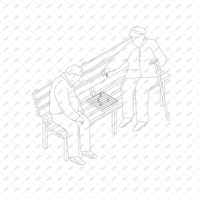 CAD, Vector, PNG Urban Bench Interactions in Isometric View - Post Digital Architecture — Free and Affordable Resources for Architects