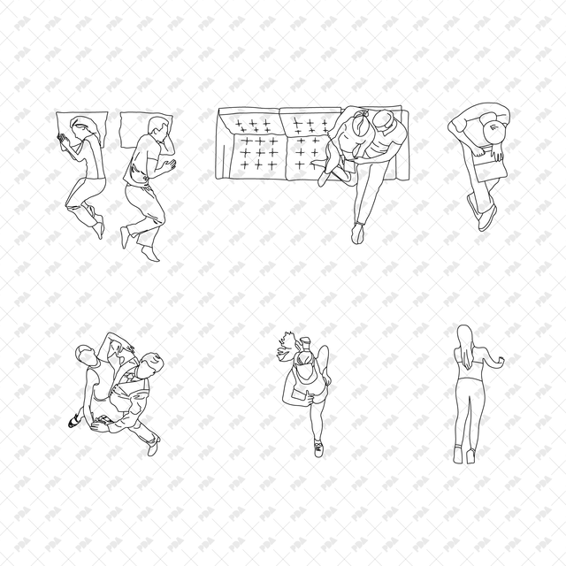 CAD and Vector Top View People, Plants and Objects Multi-Pack (11 in 1) - Post Digital Architecture — Free and Affordable Resources for Architects