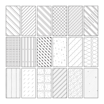 Illustrator Pattern Library - Wall Cross Section Big Set | Post Digital ...