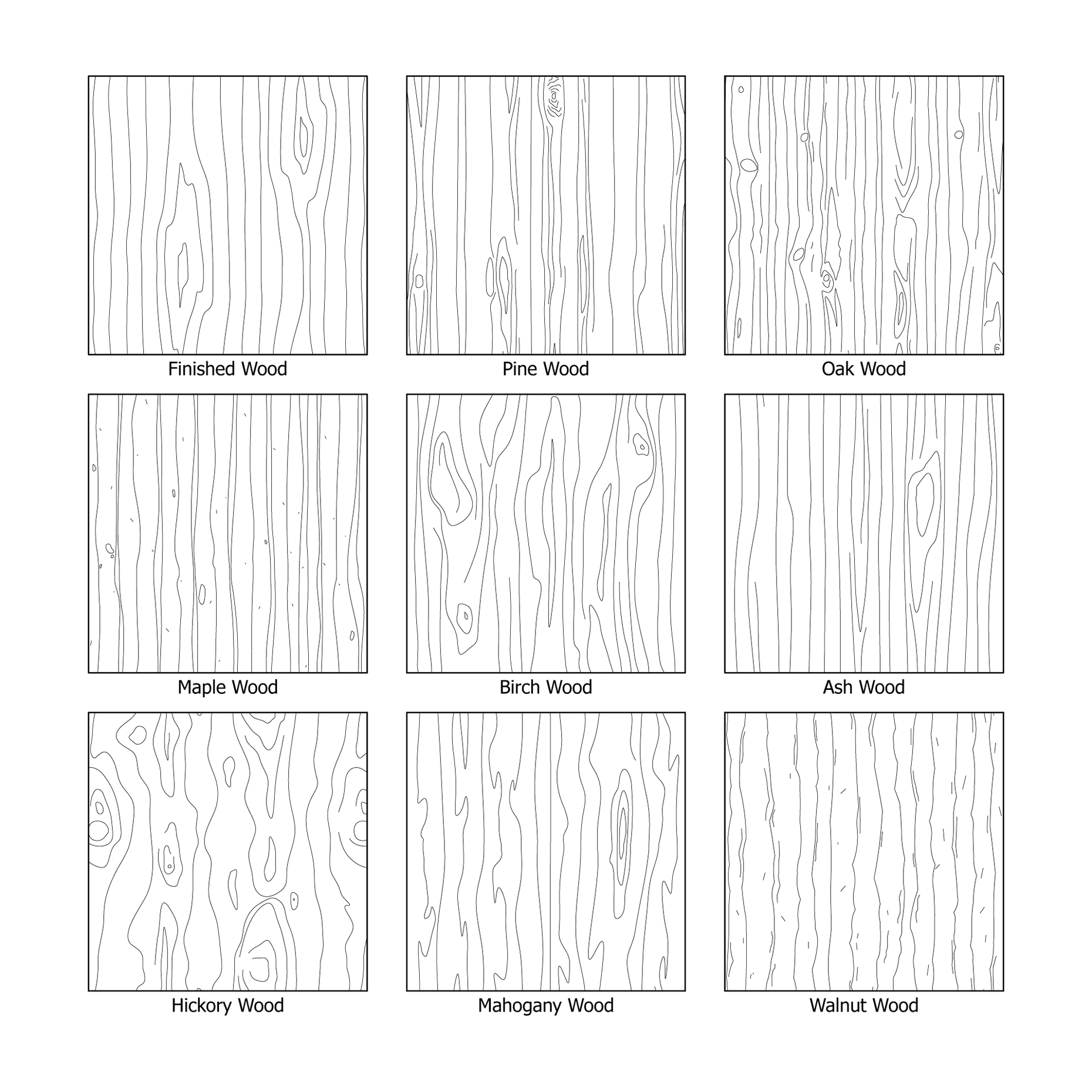 Illustrator Pattern Library - Wooden Patterns | Post Digital Architecture