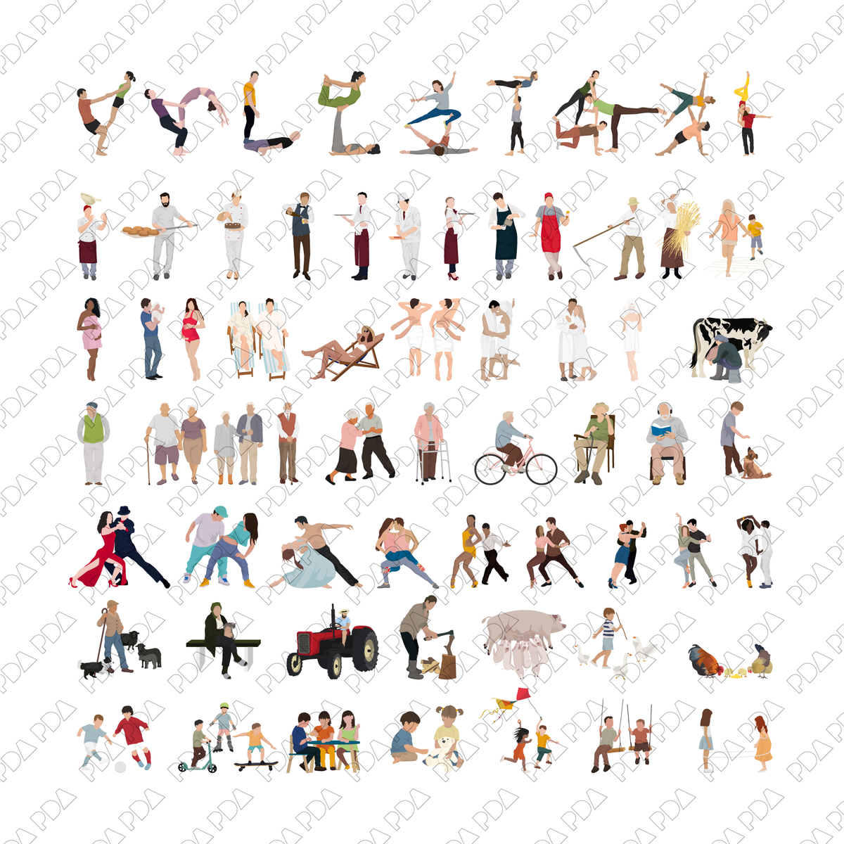 Vector Characters Multi-Pack (115 Characters, Figures)