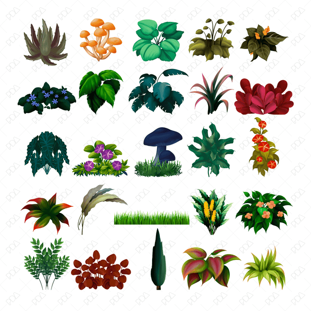 Hand Drawn Plants Inspired by Henri Rousseau - Post Digital Architecture — Free and Affordable Resources for Architects