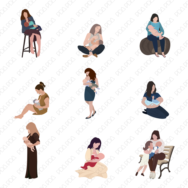 Vector & PNG Women Breastfeeding - Post Digital Architecture — Free and Affordable Resources for Architects