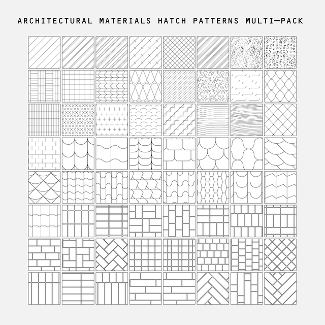 Illustrator Pattern Library Multi-Pack (66 Patterns) - Post Digital Architecture — Free and Affordable Resources for Architects
