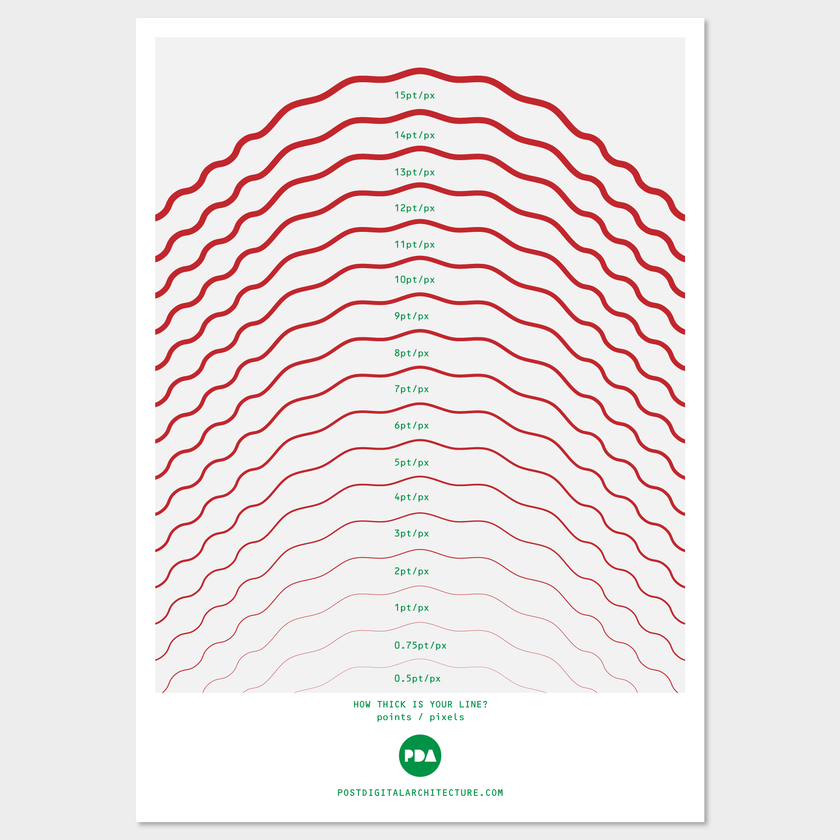 Free Printable Line Thickness PDF Poster