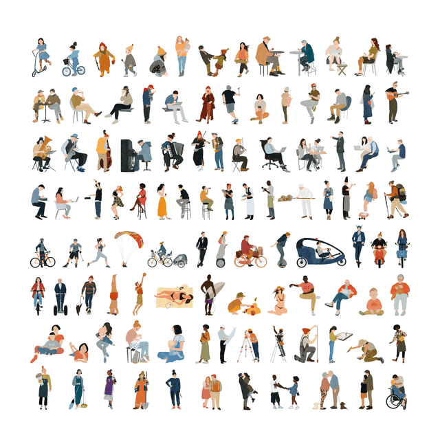 Hand Drawn Characters Huge Multi-Pack 3 - Post Digital Architecture — Free and Affordable Resources for Architects
