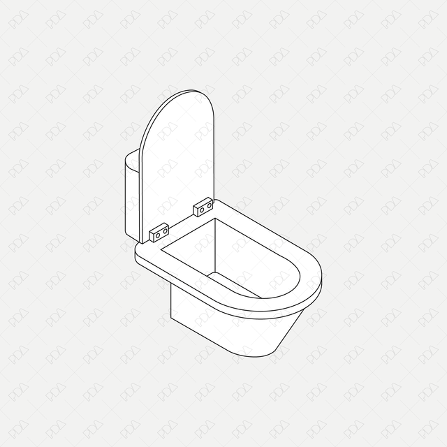 CAD & Vector Isometric Bathroom Furniture Accessories Set | Post Digital Architecture
