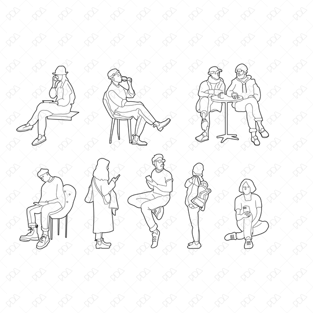 CAD and Vector Hand Drawn Characters Multi-Pack