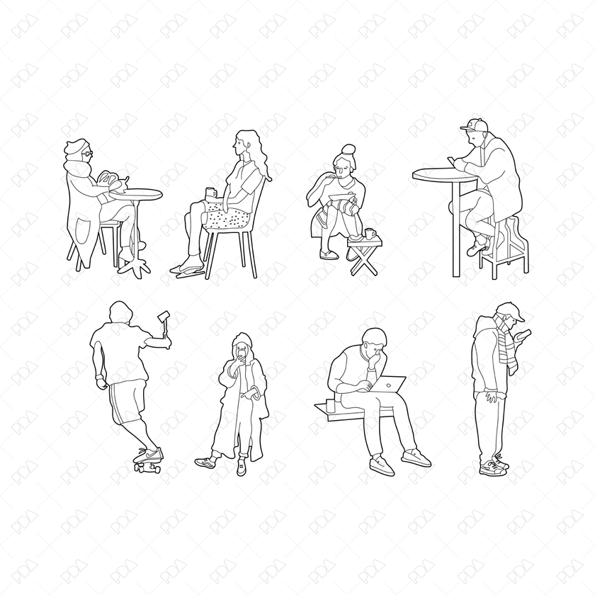 CAD, Vector Hand Drawn Characters Multi-Pack