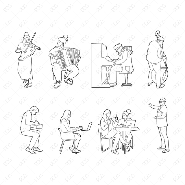 CAD and Vector Hand Drawn Characters Multi-Pack