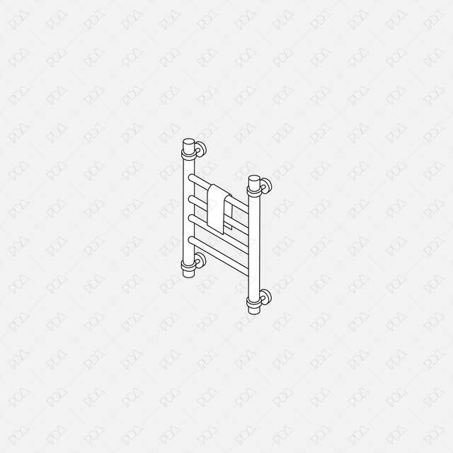 CAD, Vector Isometric Bathroom Furniture and Accessories Set