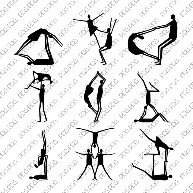 Vector Japanese People - Acrobalance - Post Digital Architecture — Free and Affordable Resources for Architects
