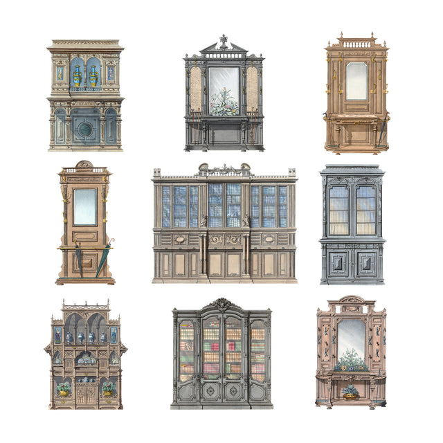 Vintage Buffets Sideboard Furniture Set (FREE) - Post Digital Architecture — Free and Affordable Resources for Architects