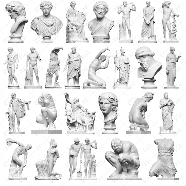PNG Ancient Statues Set