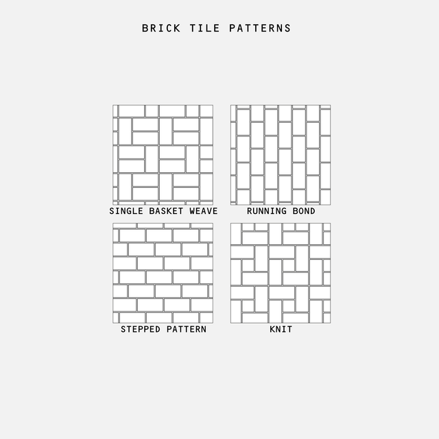 Illustrator Pattern Library - Brick Tile Patterns