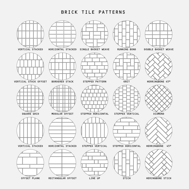 Illustrator Pattern Library - Brick Tile Patterns