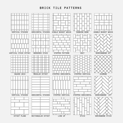 Illustrator Pattern Library - Brick Tile Patterns Multi-Pack | Post ...