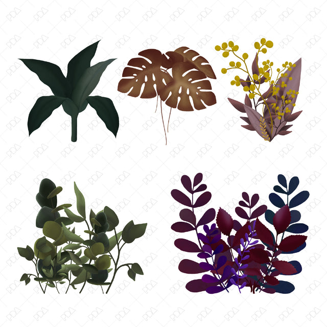 Free Hand Drawn Plants Inspired by Henri Rousseau - Post Digital Architecture — Free and Affordable Resources for Architects
