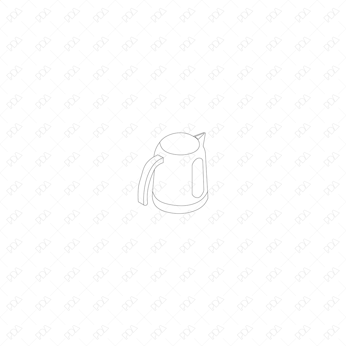 CAD & Vector Kitchen Set: Axonometric & Isometric