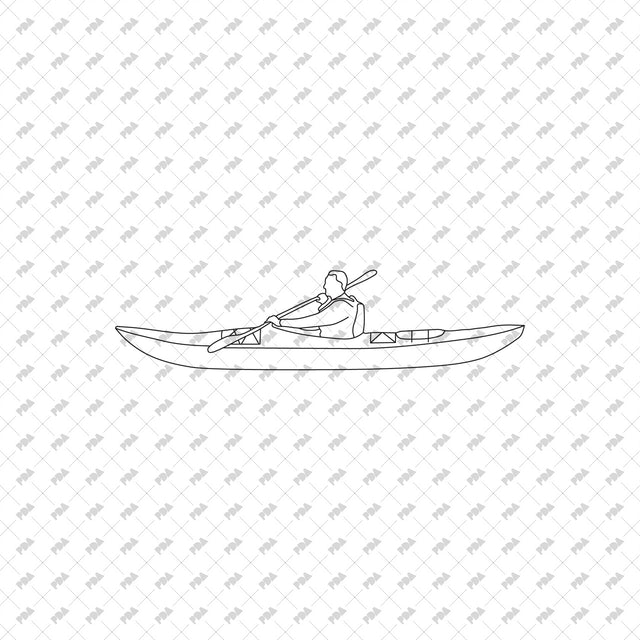 CAD, Vector People Doing Water Sports (Top and side view)
