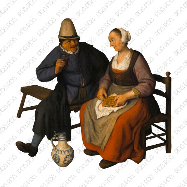 Artcutout Scenes - Animals and Farm: Farmers Sitting (PNG)