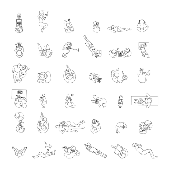 People Plan View Vector