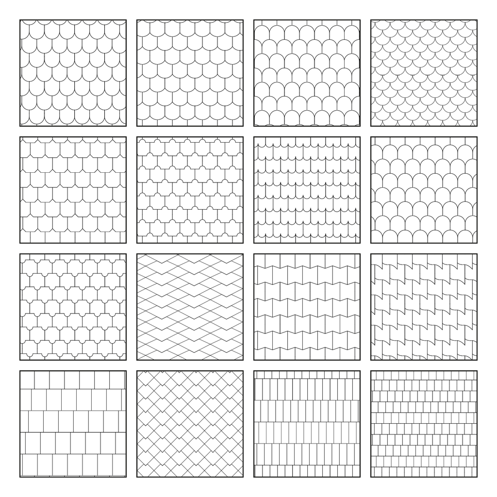 Illustrator Pattern Library - Wood Shingles 