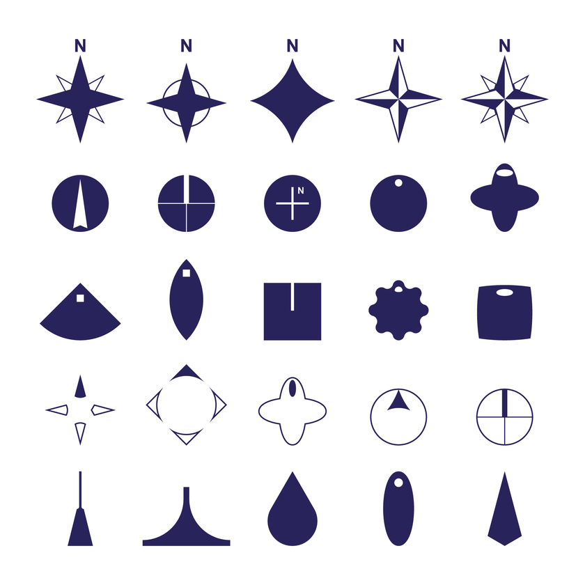 Vector & PNG North Symbols - 25 Designs