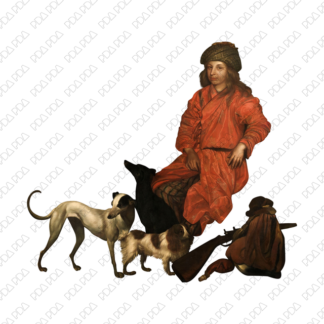 Artcutout Scenes - Animals and Farm: Hunter With Dogs (PNG)