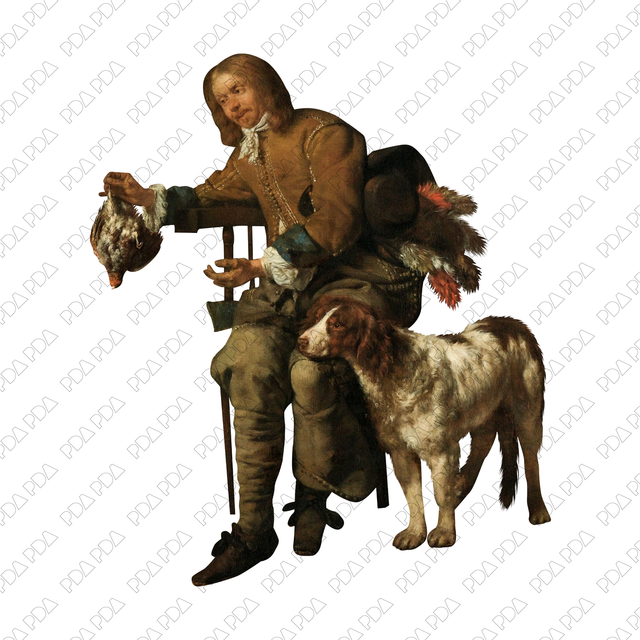 Artcutout Scenes - Animals and Farm: Hunter With Dog & Fowl (PNG)