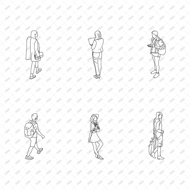 CAD Vector Isometric People Set Cad vector isometric people set