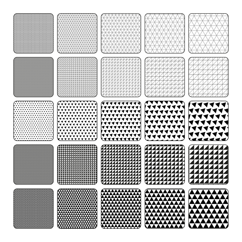 Examples From Pattern Library Illustrator Pattern Library - Triangle Patterns