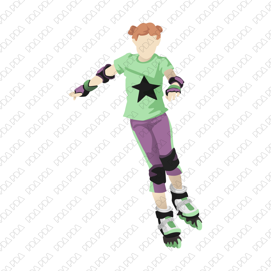 Vector Roller Skaters Set + PNGs