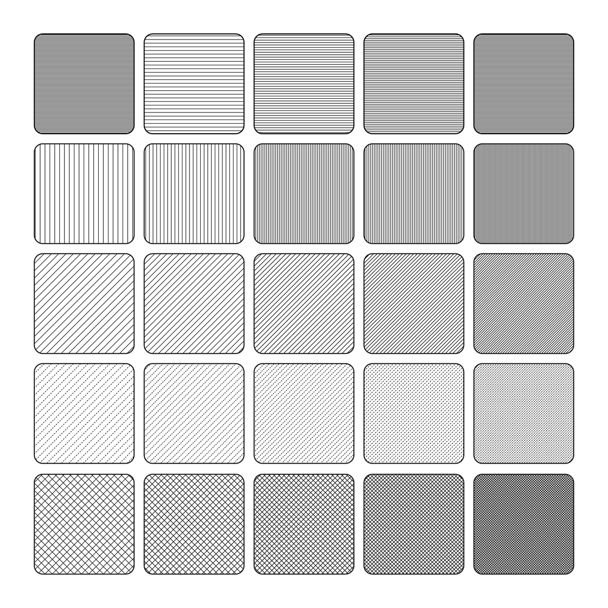 Line Patterns For Notes Line Patterns Multi-Pack for Adobe Illustrator