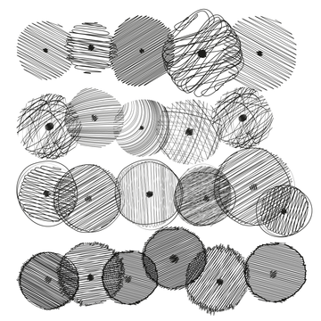 Vector Sketchy Trees Set (Top view) | Post Digital Architecture