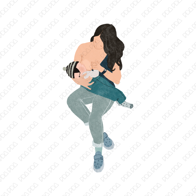 Hand Drawn Moms Breastfeeding in Public (Front view) - Post Digital Architecture — Free and Affordable Resources for Architects