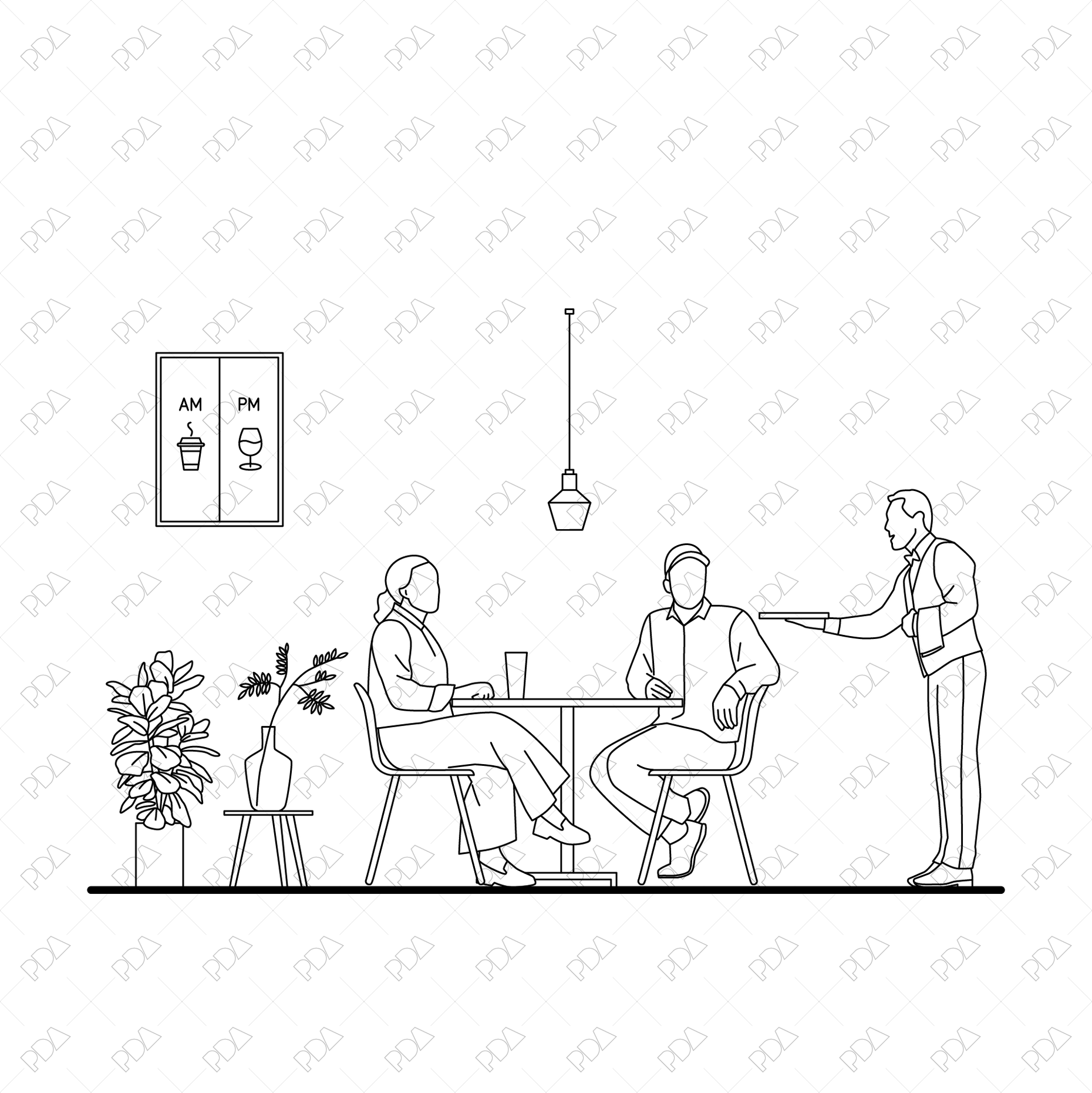 cad-vector-all-you-need-for-coffee-shop-design-side-view