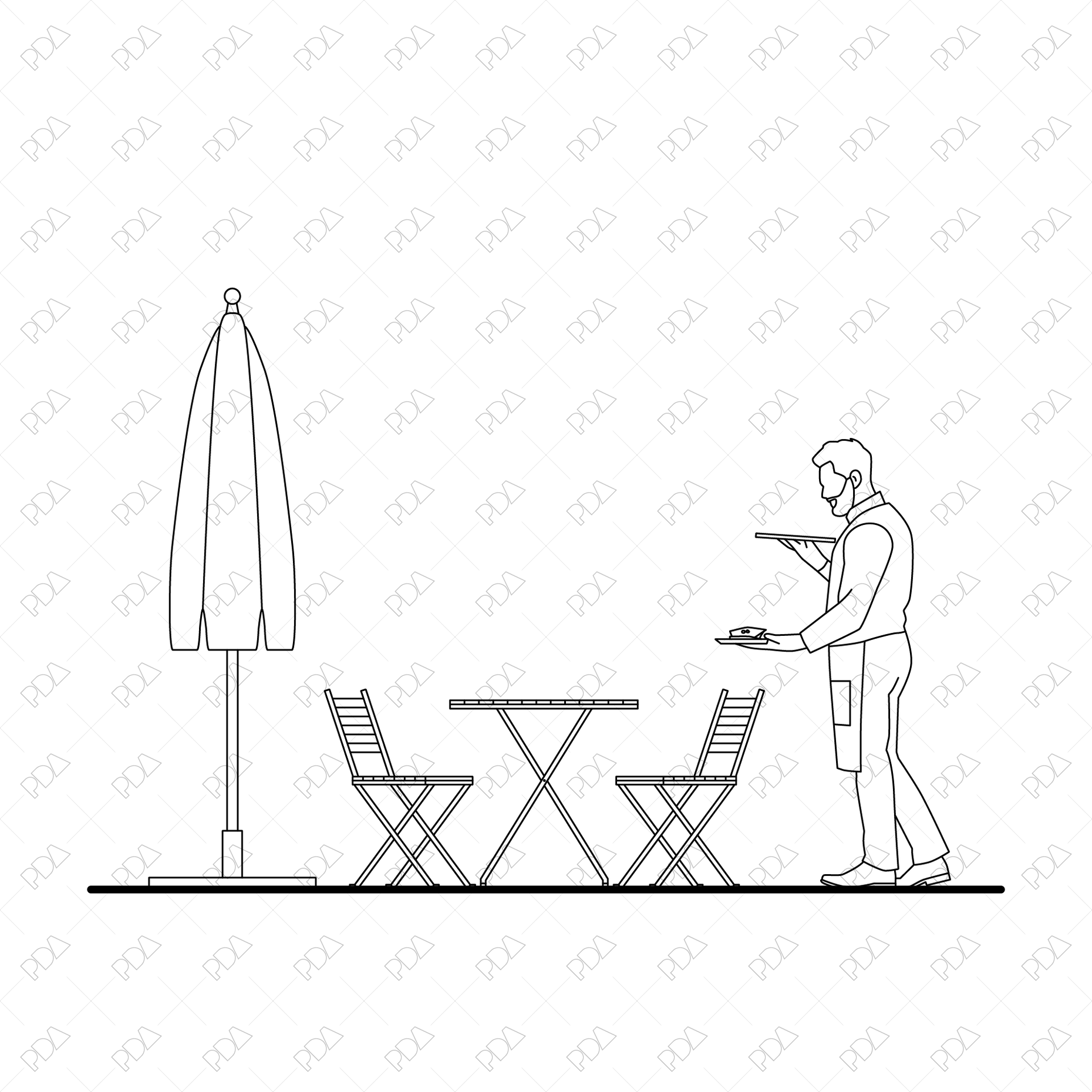 CAD and Vector All You Need for Café/ Coffee Shop Design (Front, side