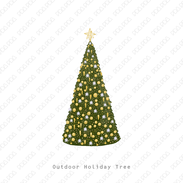 Hand Drawn Holiday Trees