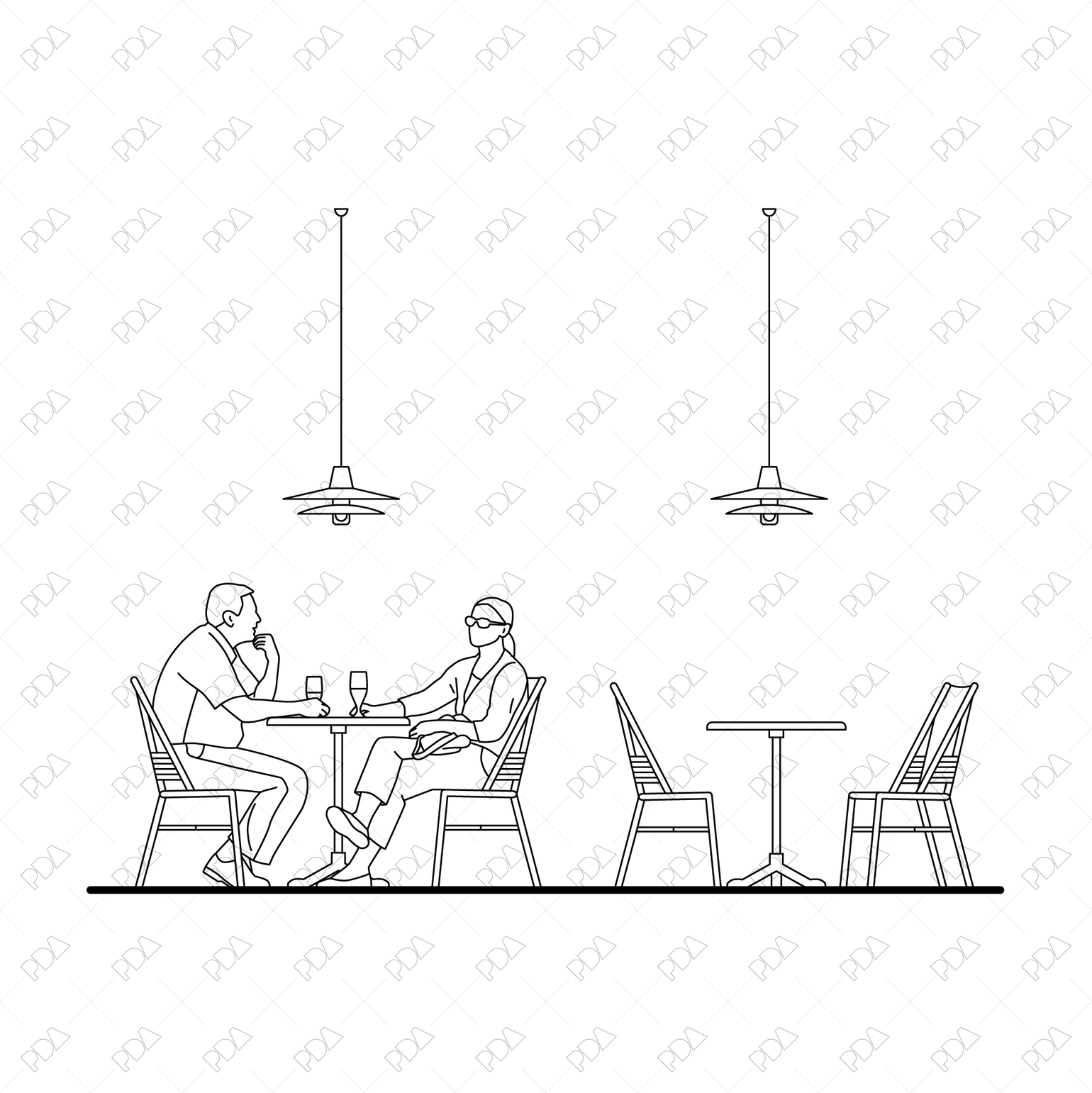 CAD and Vector All You Need for Café/ Coffee Shop Design (Front, side