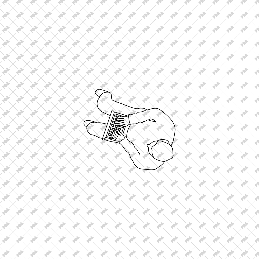 CAD, Vector People at Home from Above Multi-Pack (Top view)
