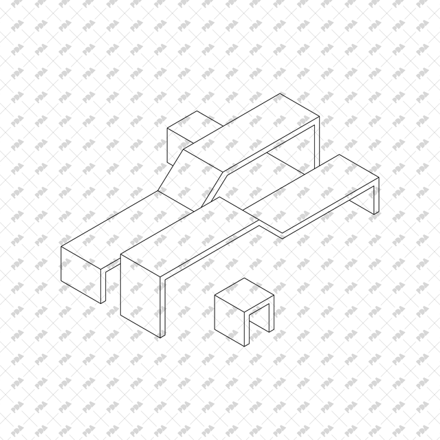 CAD, Vector Isometric Urban Furniture Multi-Pack