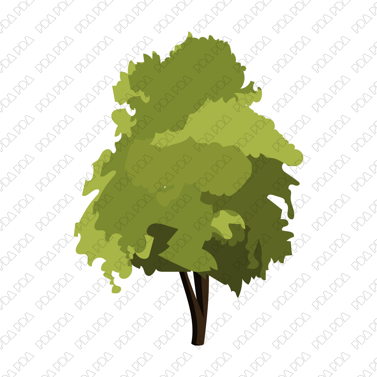 Vector Trees Set (9 Figures) - Ideal for 2D Designs