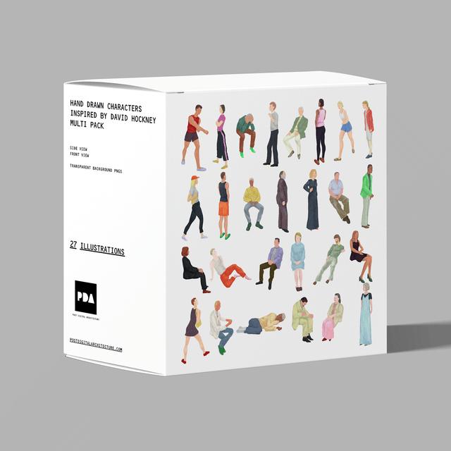 Characters Inspired by David Hockney (Recommended) - Post Digital Architecture — Free and Affordable Resources for Architects